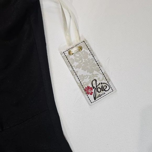 Joie Shirt Womens Large Black Embellished Neckline Sleeveless Blouse Top NEW - Picture 3 of 7